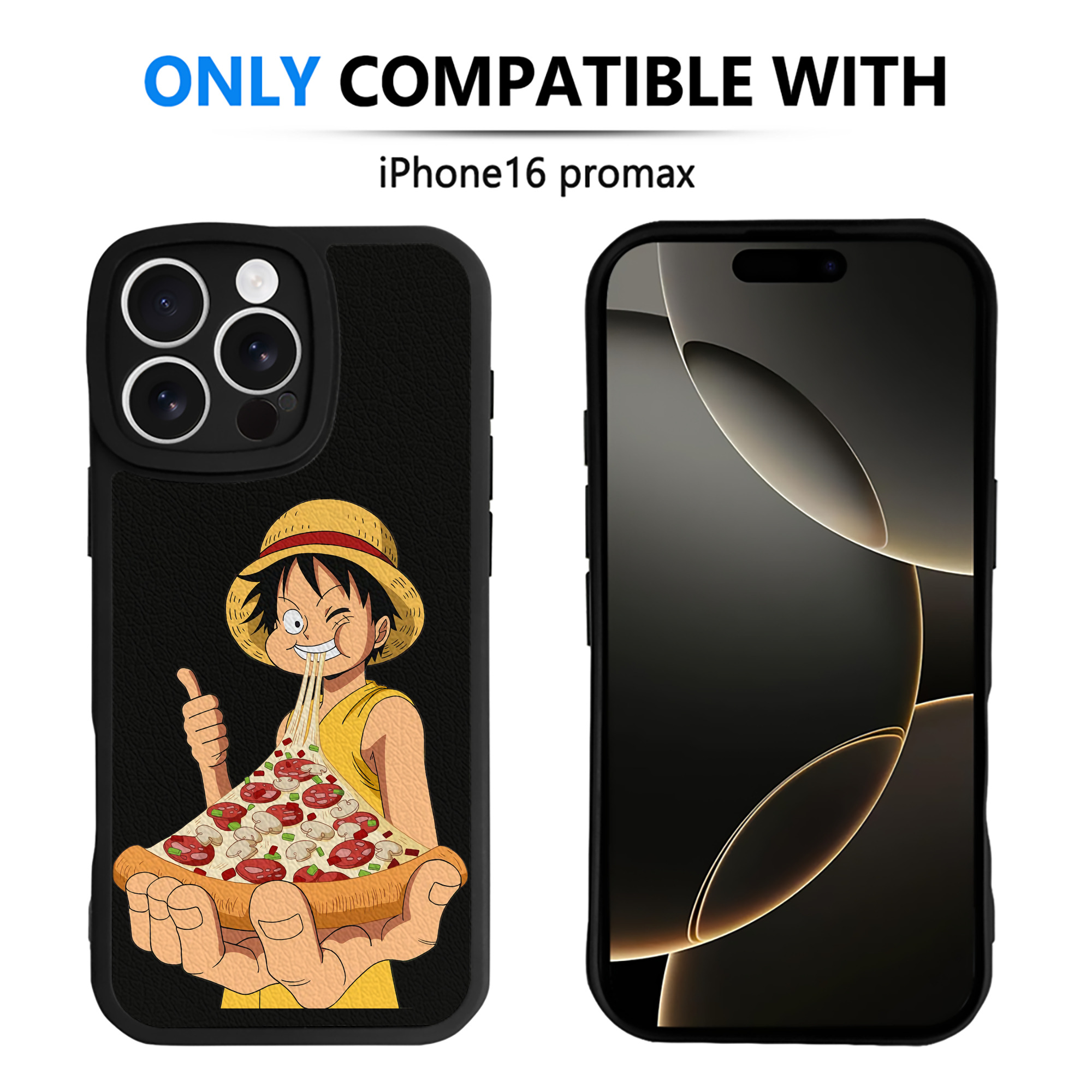 （画像用） ワンピース モンキー・D・ルフィ ONE PIECE Monkey D. Luffy 【iPhone 16シリーズ対応】シリコンスマホケース（レザー調） 材質：シリコン